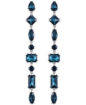 Epoxy Glass Stone Silver and Gold-Tone Drop Earrings | Macy's