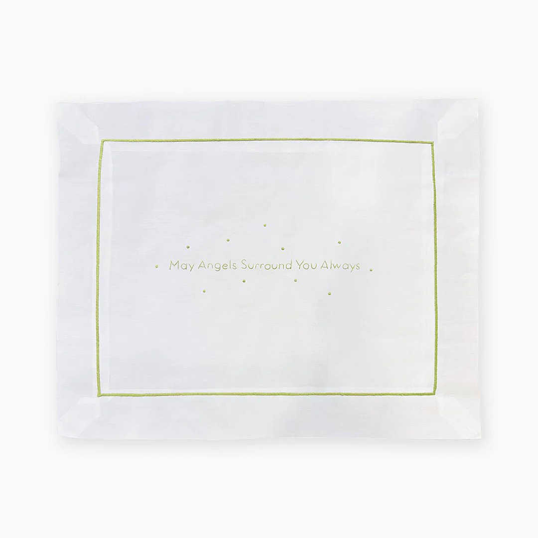 Green - May Angels Surround You Always Pillowcase | Anne Neilson Home