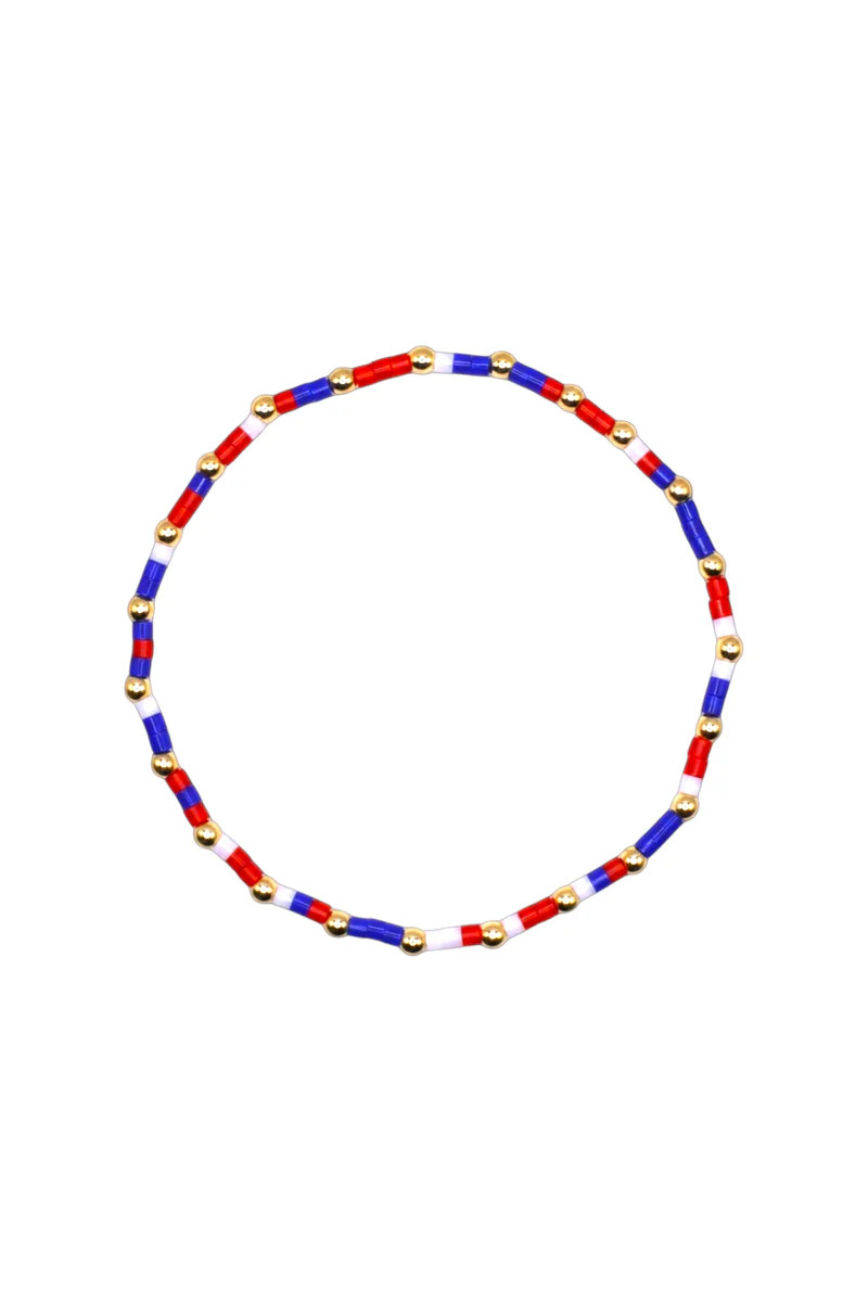 The Claire- Red/White/Blue | Cocos Beads and Co