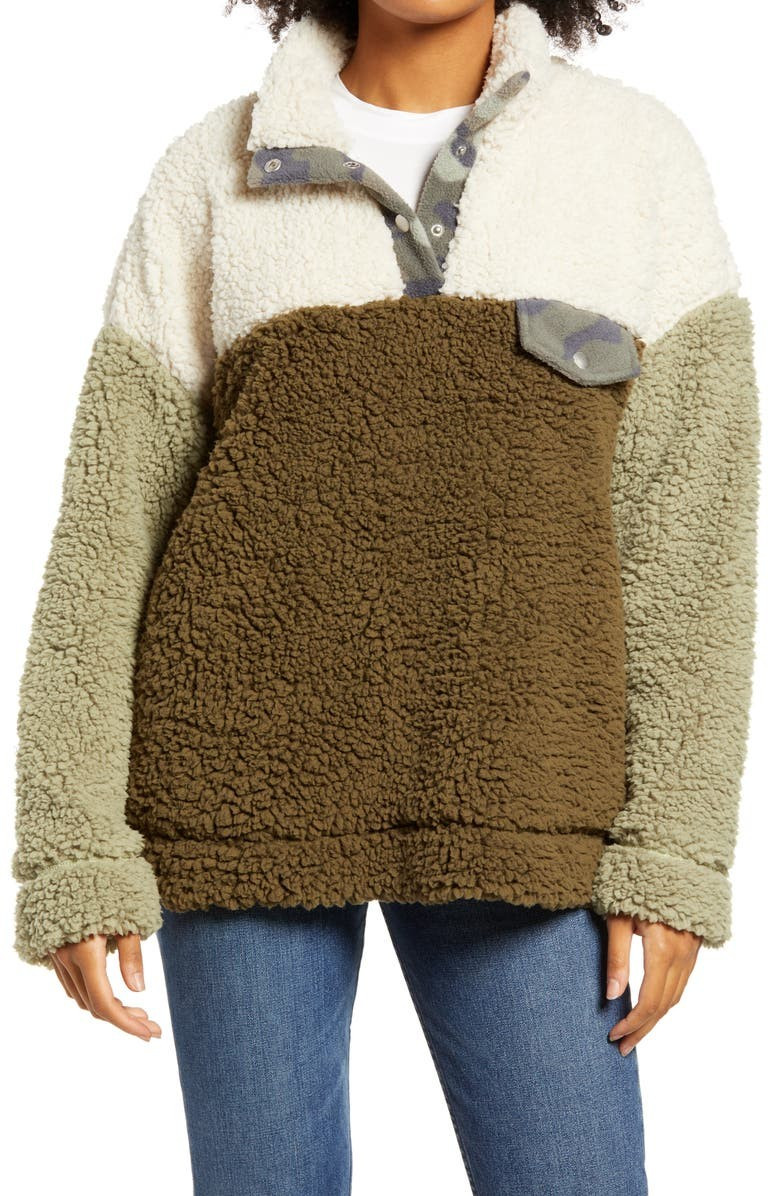 Elm Colorblock Fleece Jacket | Nordstrom