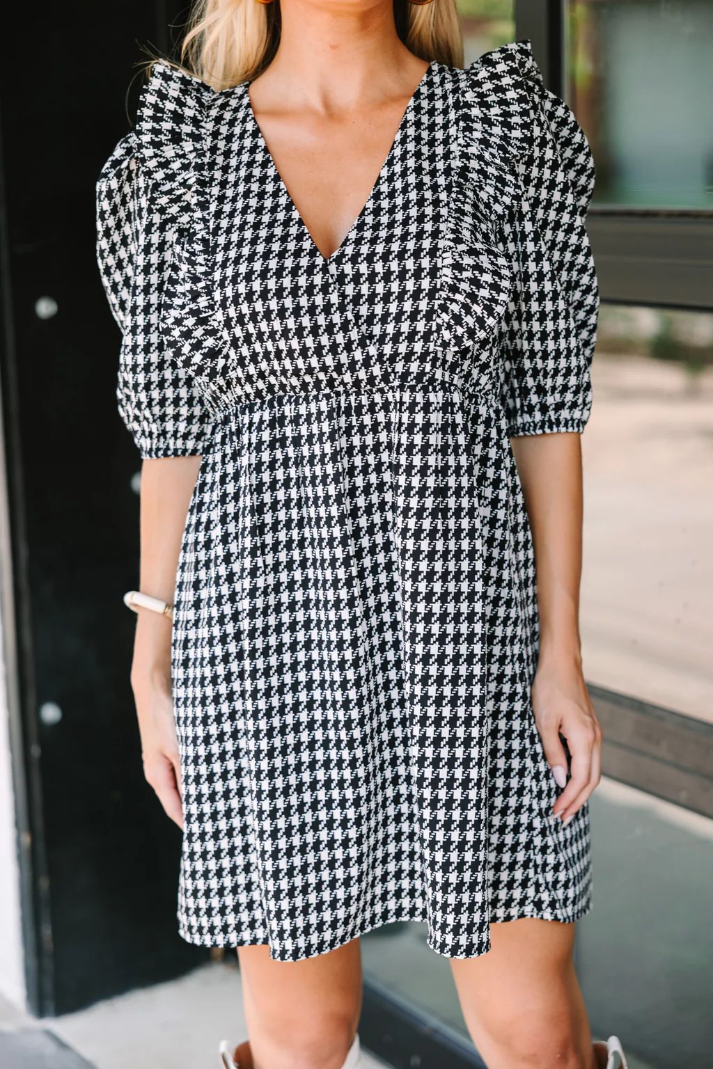 Join Me Later Black Gingham Dress | The Mint Julep Boutique