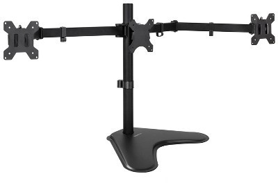 Mount-It! Triple Monitor Stand, 3 Monitor Stand Fits 19 - 27 Inch Computer Screens, Free Standing Base, Three Heavy Duty Full Motion Adjustable Arms | Target