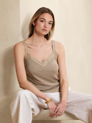 Wide-Trim Sweater Tank | Banana Republic Factory