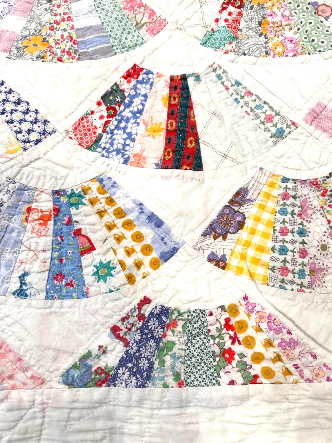 Vintage Grandmother’s Fan Quilt - Etsy | Etsy (US)