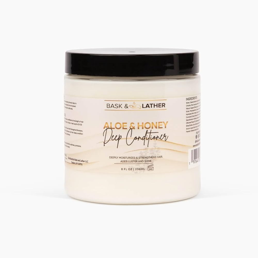 BASK & LATHER Aloe & Honey Deep Conditioner – Moisturizing Hair Mask with Aloe Vera, Honey & Sh... | Amazon (US)