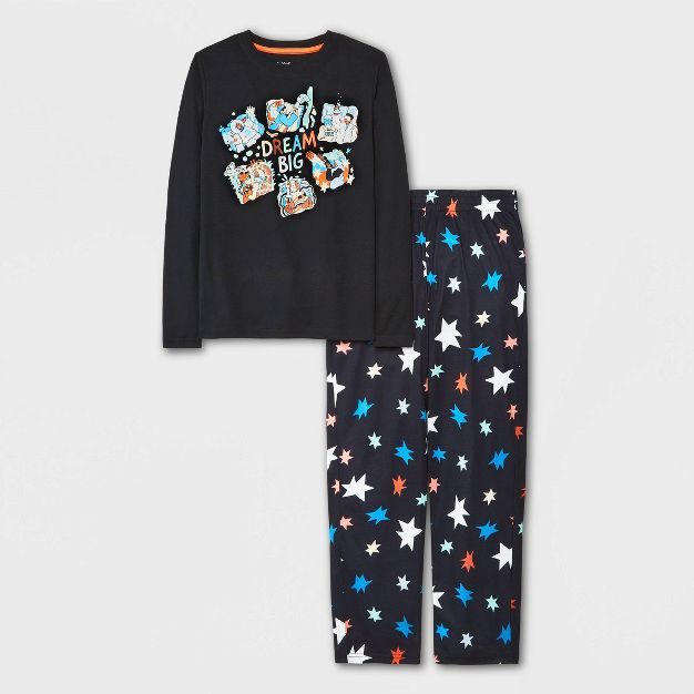 Boys' 2pc Star Long Sleeve Pajama Set - Cat & Jack™ Black | Target