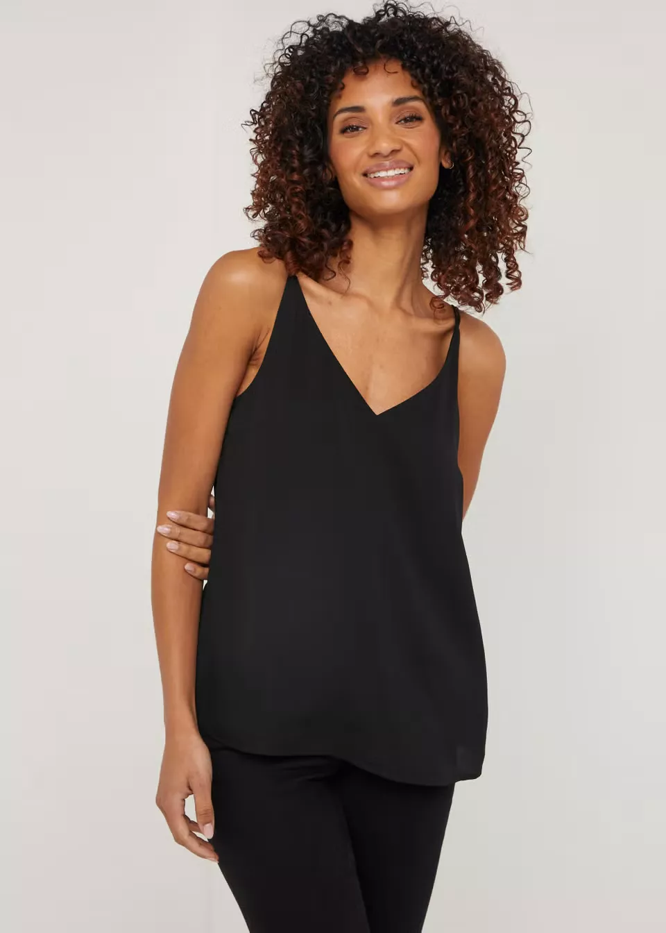 Black Essential Double Strap Cami … curated on LTK