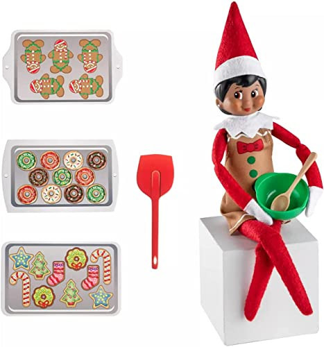 The Elf on The Shelf Itty Bitty Baker Outfit - 7 Piece Claus Couture Retired 2019 Holiday Outfit - Baking Sheets, Spoon, and Apron Included - Christmas Cookie Baking Set for Both Boy and Girl Elves | Amazon (US)