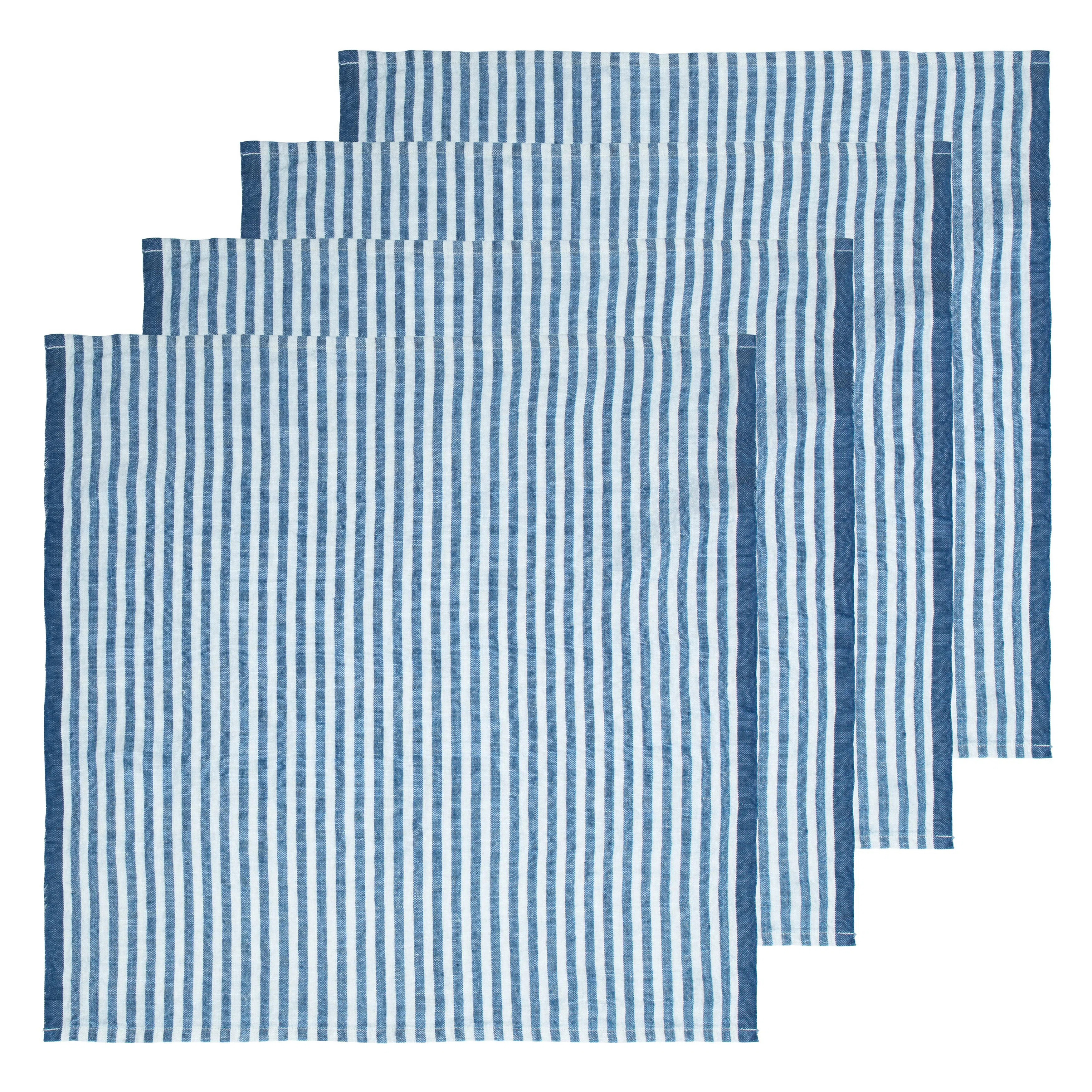Adamsburg Linen Striped Square Napkin (Set of 4) | Wayfair North America