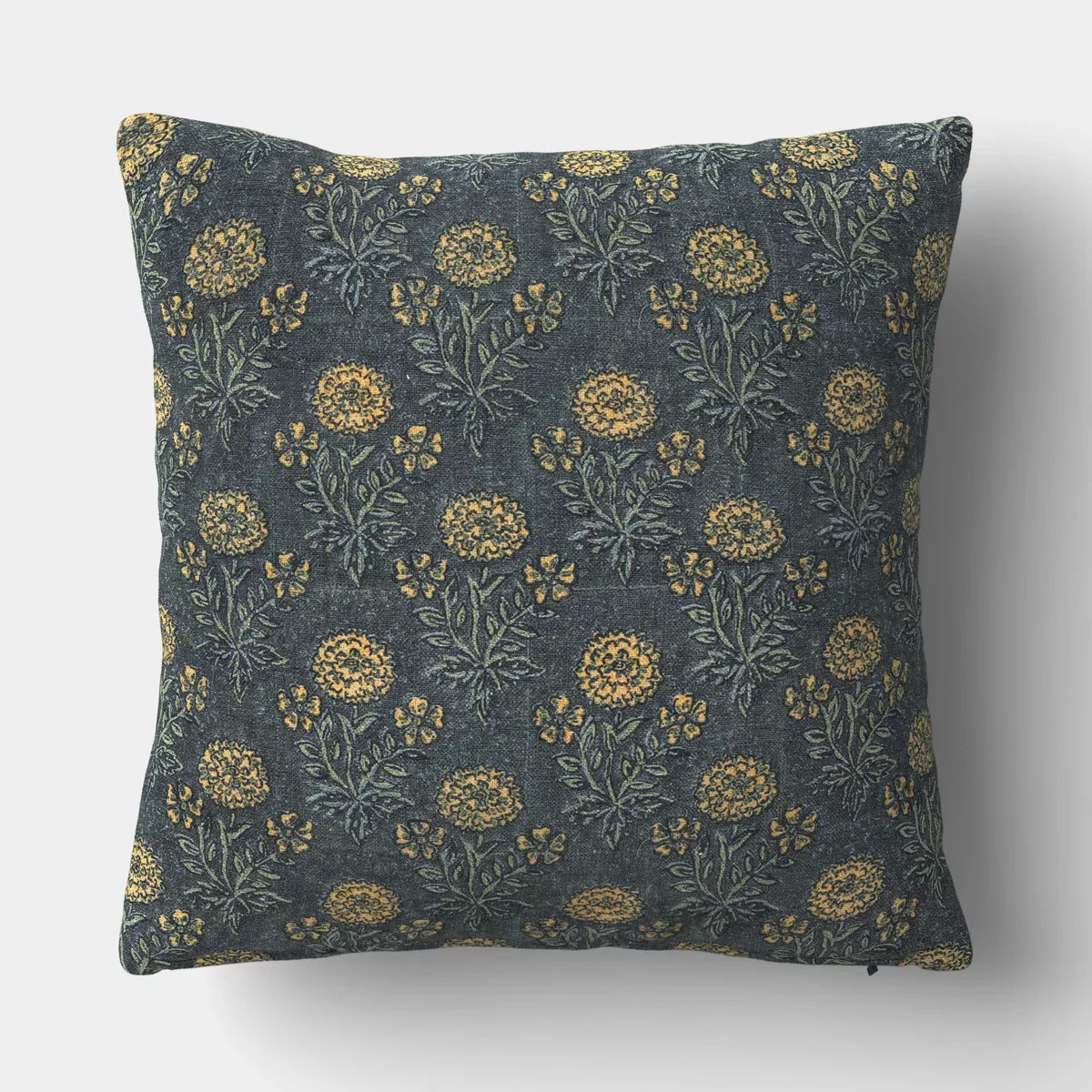 Square Block Print Pillow blue/wheat/green - Threshold™ | Target