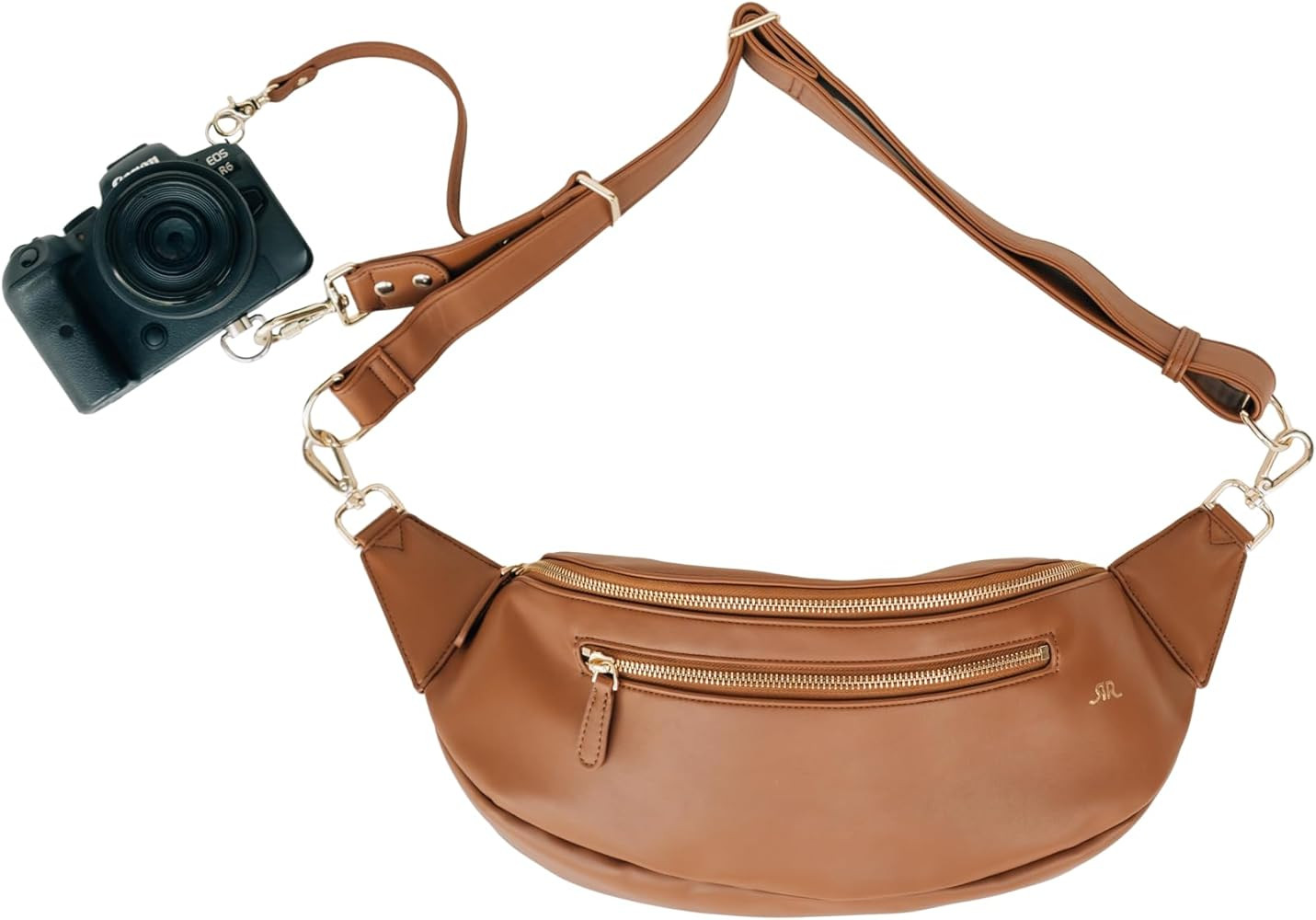The Sidekick Camera Bag – Compact, Vegan Leather, Hands-Free Crossbody with Protective Suede In... | Amazon (US)