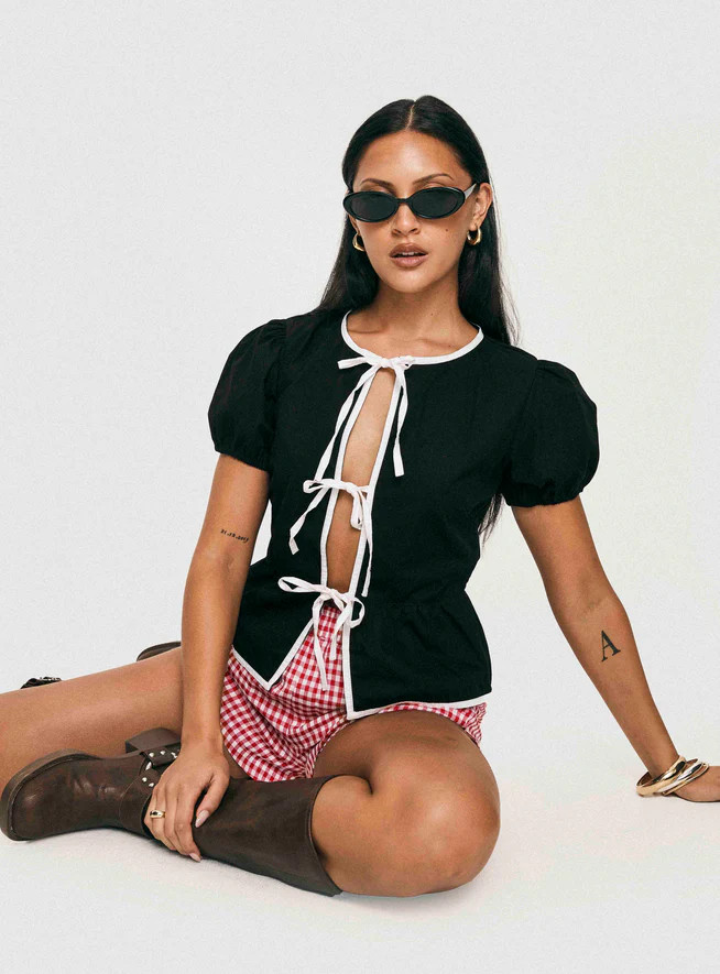 Ryota Blouse Black | Princess Polly US