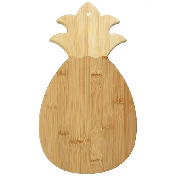 Totally Bamboo Pineapple Shaped Bamboo Serving and Cutting Board, 14-3/8" x 7-1/2" - Walmart.com | Walmart (US)