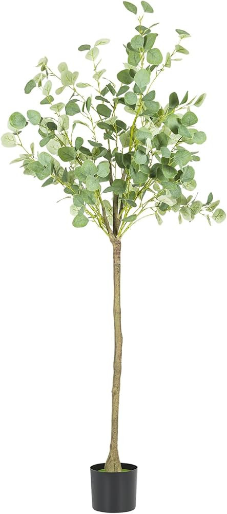 Faux Eucalyptus Tree 5FT Artificial Tree Indoor Fake Tree for Home Office Living Room Bedroom Hal... | Amazon (US)