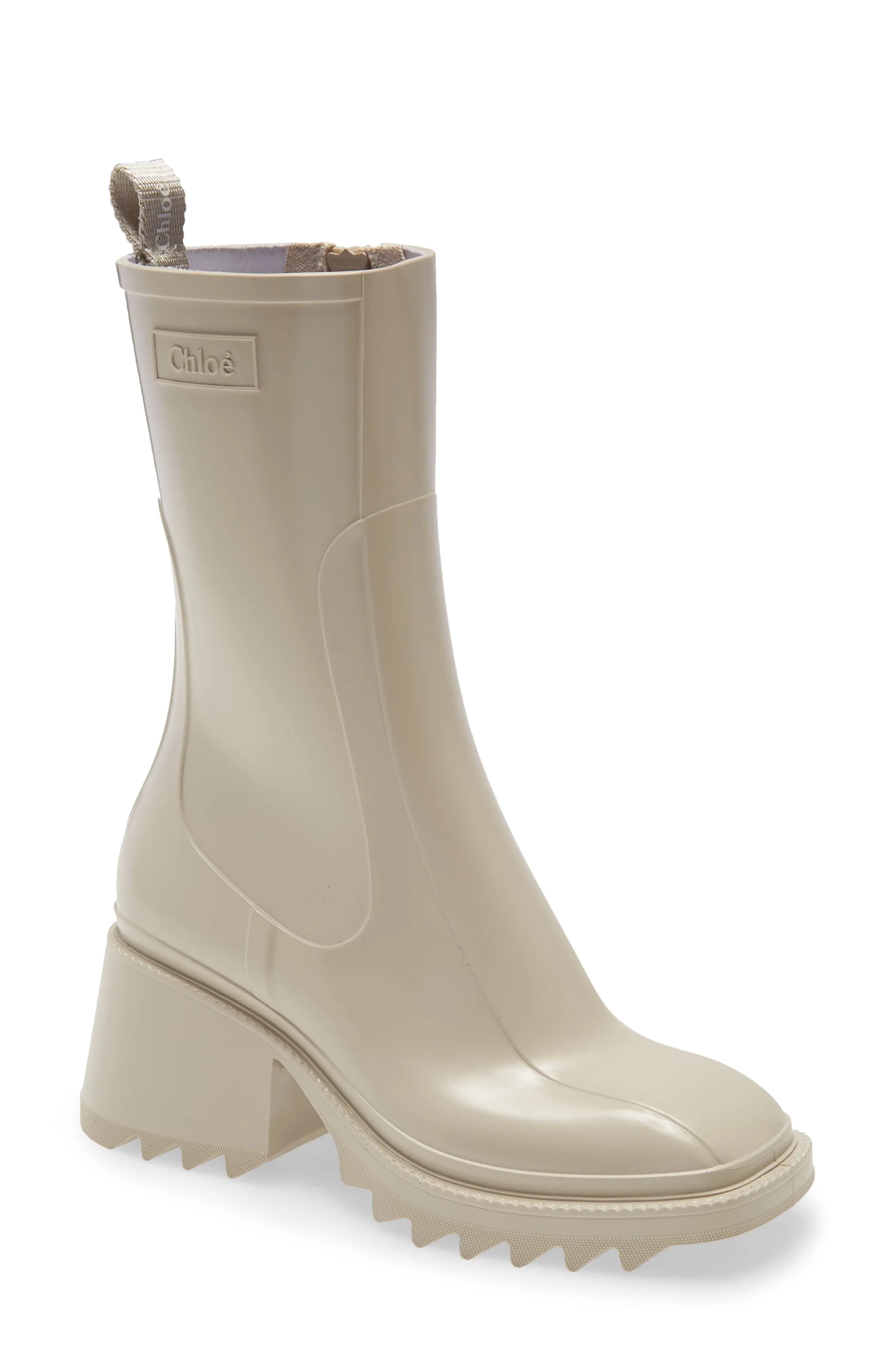 Chloe Betty Rain Boot, Size 8Us in Nomad Beige at Nordstrom | Nordstrom
