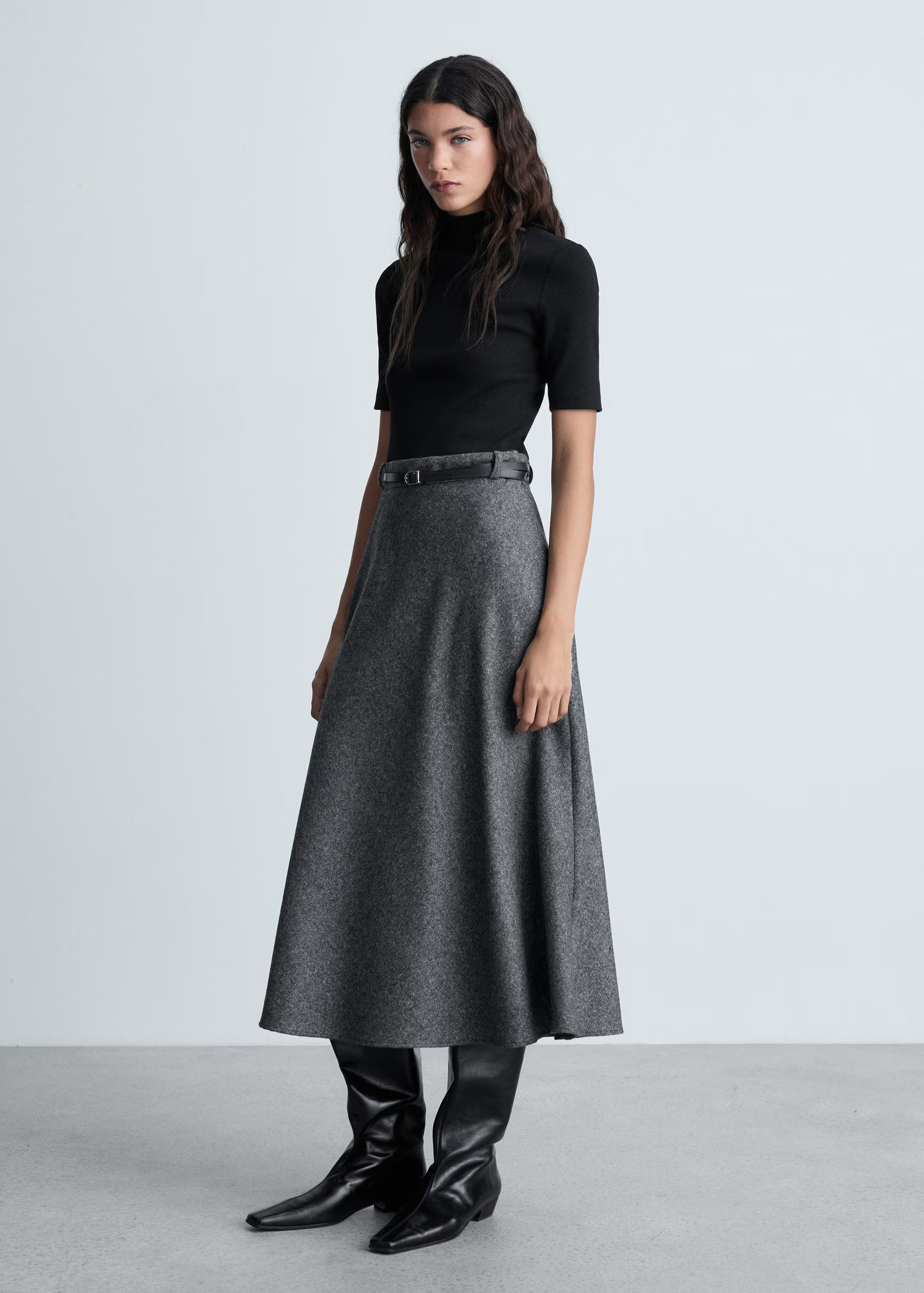 Combined turtleneck dress - Women | MANGO USA | Mango (US/MX/AU)