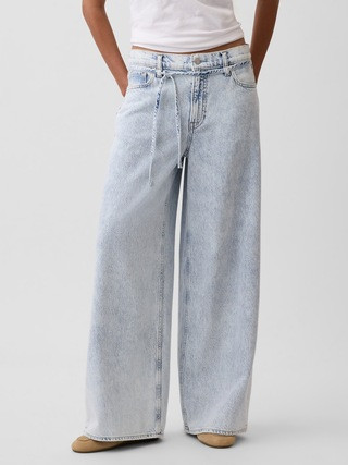 Mid Rise UltraSoft Baggy Micro Belt Jeans | Gap (US)