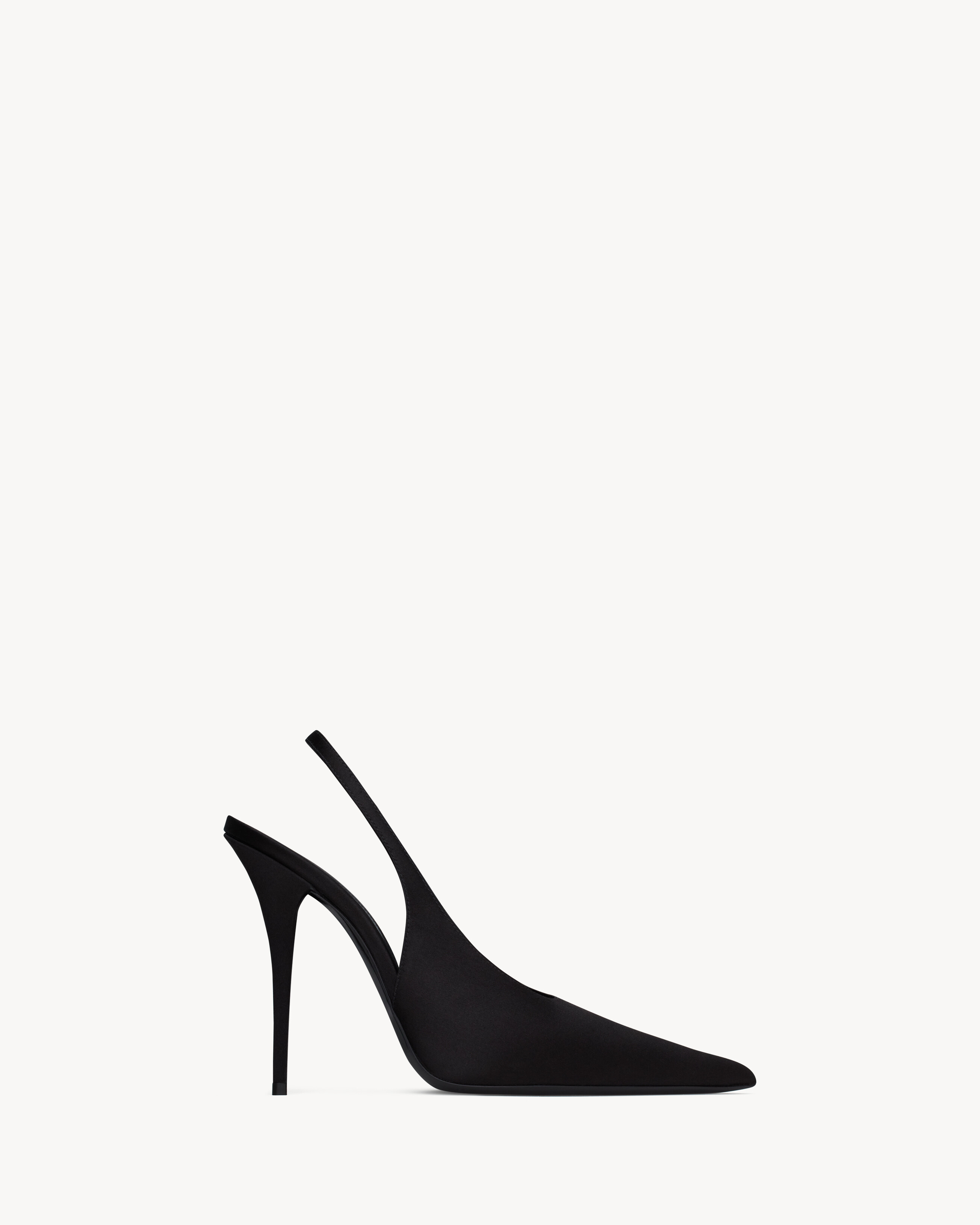 L'ENTRACTE slingback pumps in satin crepe | Saint Laurent Inc. (Global)