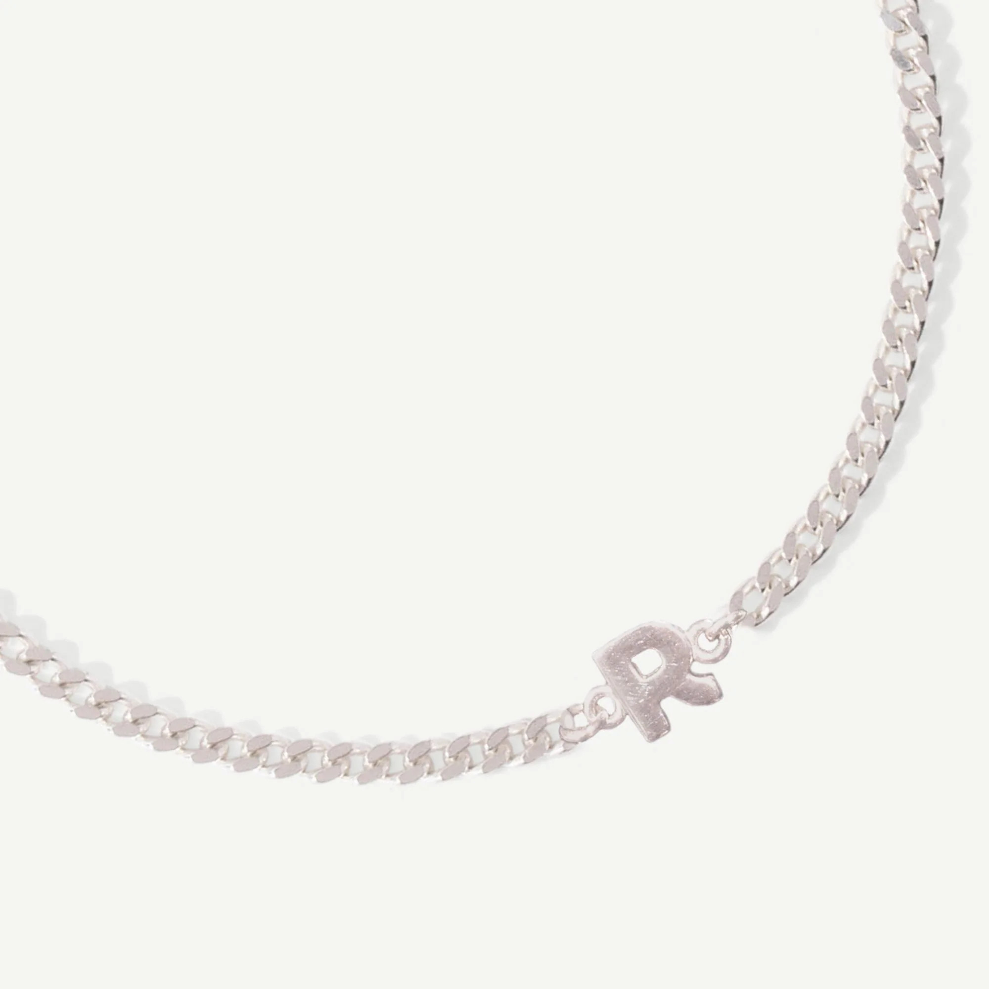 Sterling Silver Curb Love Letter Bracelet | Loveweld Permanent Jewelry (US)