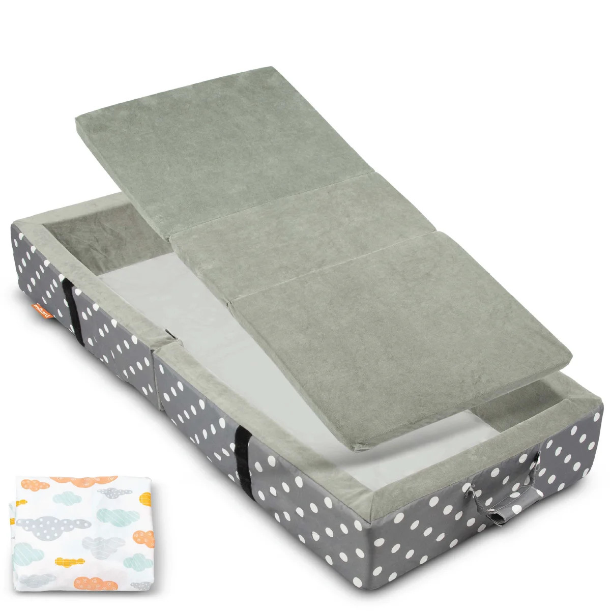 Milliard Portable Toddler Travel Bed Nap Mat + Washable Fitted Sheet, Great for Travel Camping Tr... | Walmart (US)