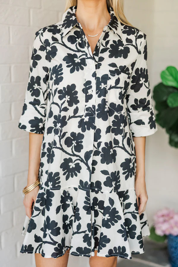 The Genuine Cream Floral Dress | The Mint Julep Boutique