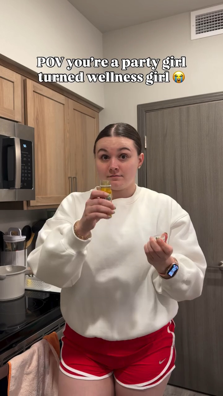 Taking shots looks different at 28 vs 18 😭

About a year ago I began my wellness journey and that looks like a lot more wellness shots! I also became sober 3 weeks ago so boozy shots are a thing of my past!

#wellnessjourney #wellnessshots #sober #healthyhabitsforlife #healthierchoices

#LTKActive #LTKfitnessgoals #LTKMidsize