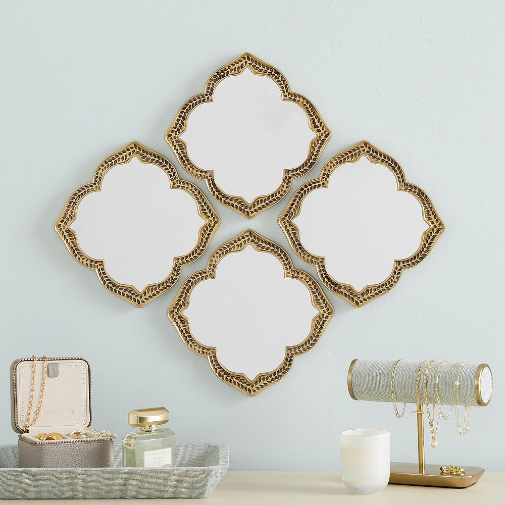 Kendra Scott No Nails Mirrors - Set of 4 (9") | Pottery Barn Teen