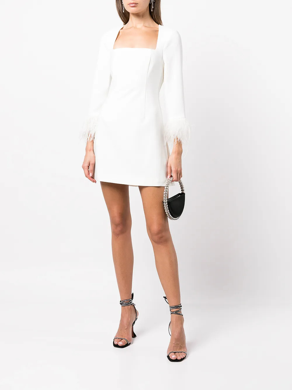 Likely feather-trim Mini Dress - Farfetch | Farfetch Global