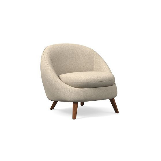Cozy Lounge Chair, Performance Chenille Tweed, Sand, CW/RW | West Elm (US)