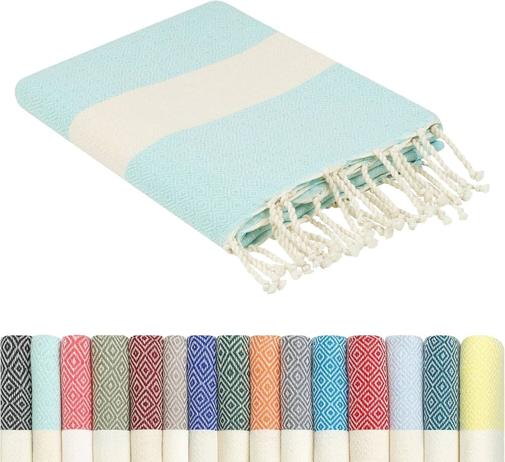 Fouta Serviette de Plage Coton 100 x 200 cm - Qualité Luxe Original - Tissu de Hammam Sauna Orie... | Amazon (FR)