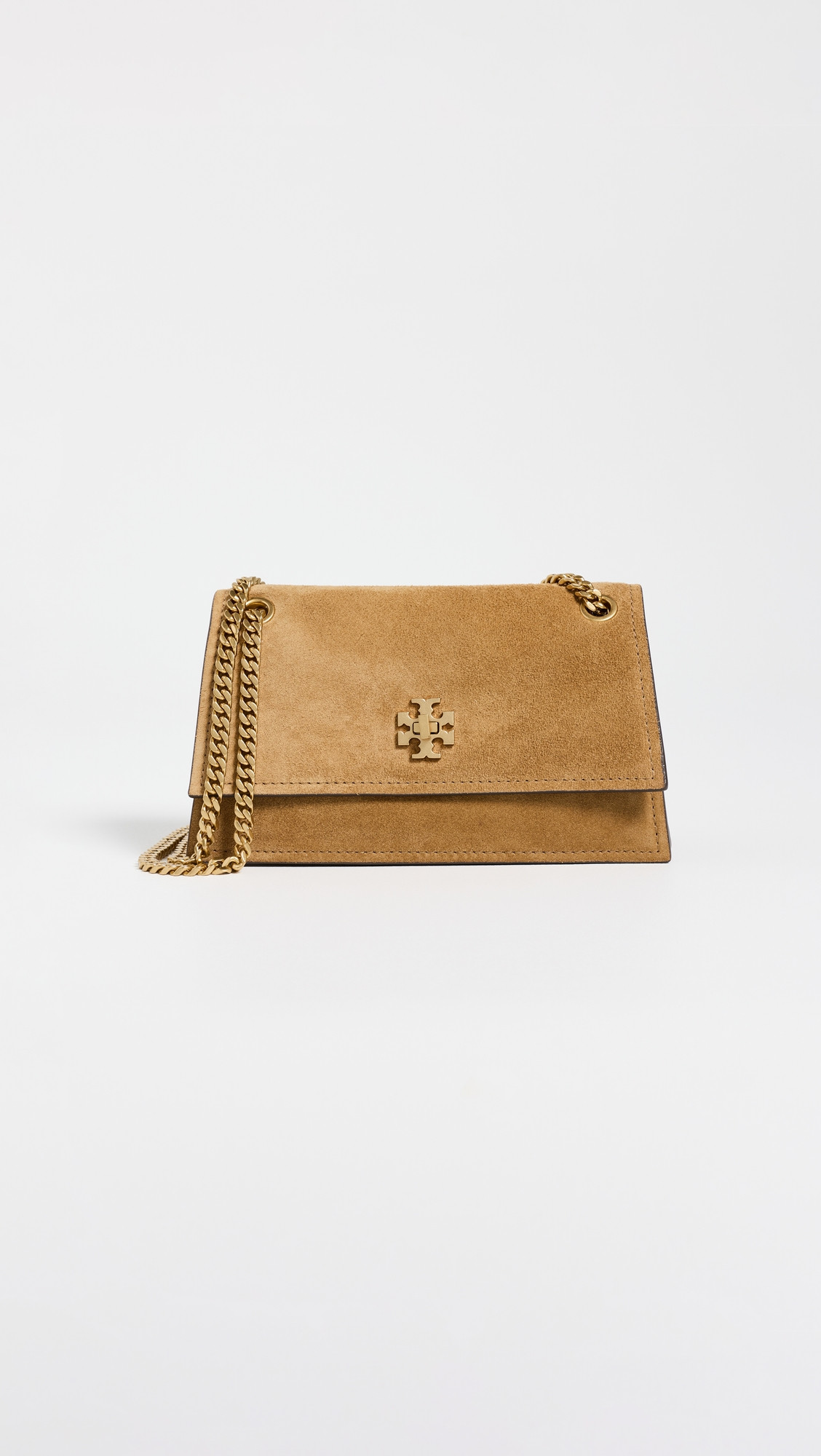 Tory Burch Kira Turnlock Suede Mini Bag Toffee One Size | Shopbop