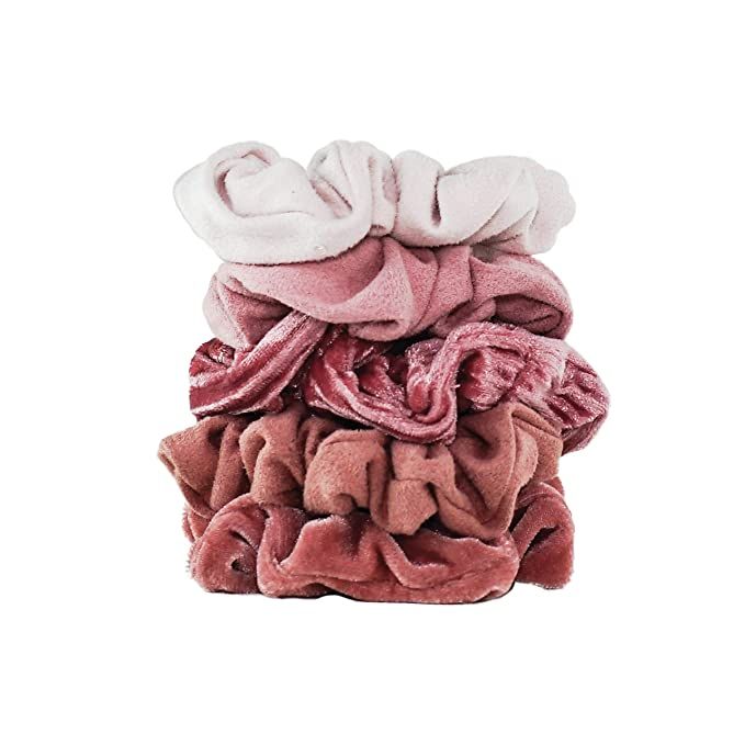 Kitsch Scrunchies for Women's Hair - Velvet Hair Scrunchies | Large Hair Ties for Women | Hair Ti... | Amazon (US)