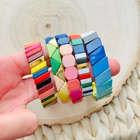 Vacation Jewelry, Tila Tile Enamel Bracelet, Jewelry On Sale | Etsy (US)