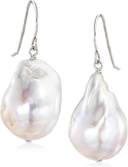 Ross-Simons 12-13mm Cultured Baroque Pearl Drop Earrings in Sterling Silver | Amazon (US)