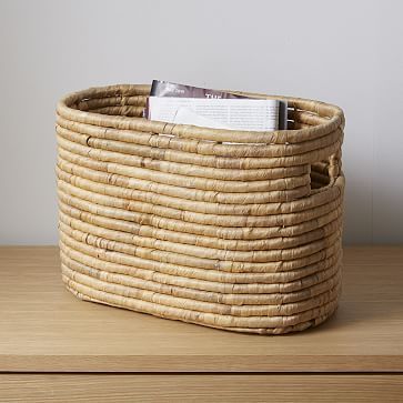 Woven Seagrass Basket, Magazine, Natural | West Elm (US)