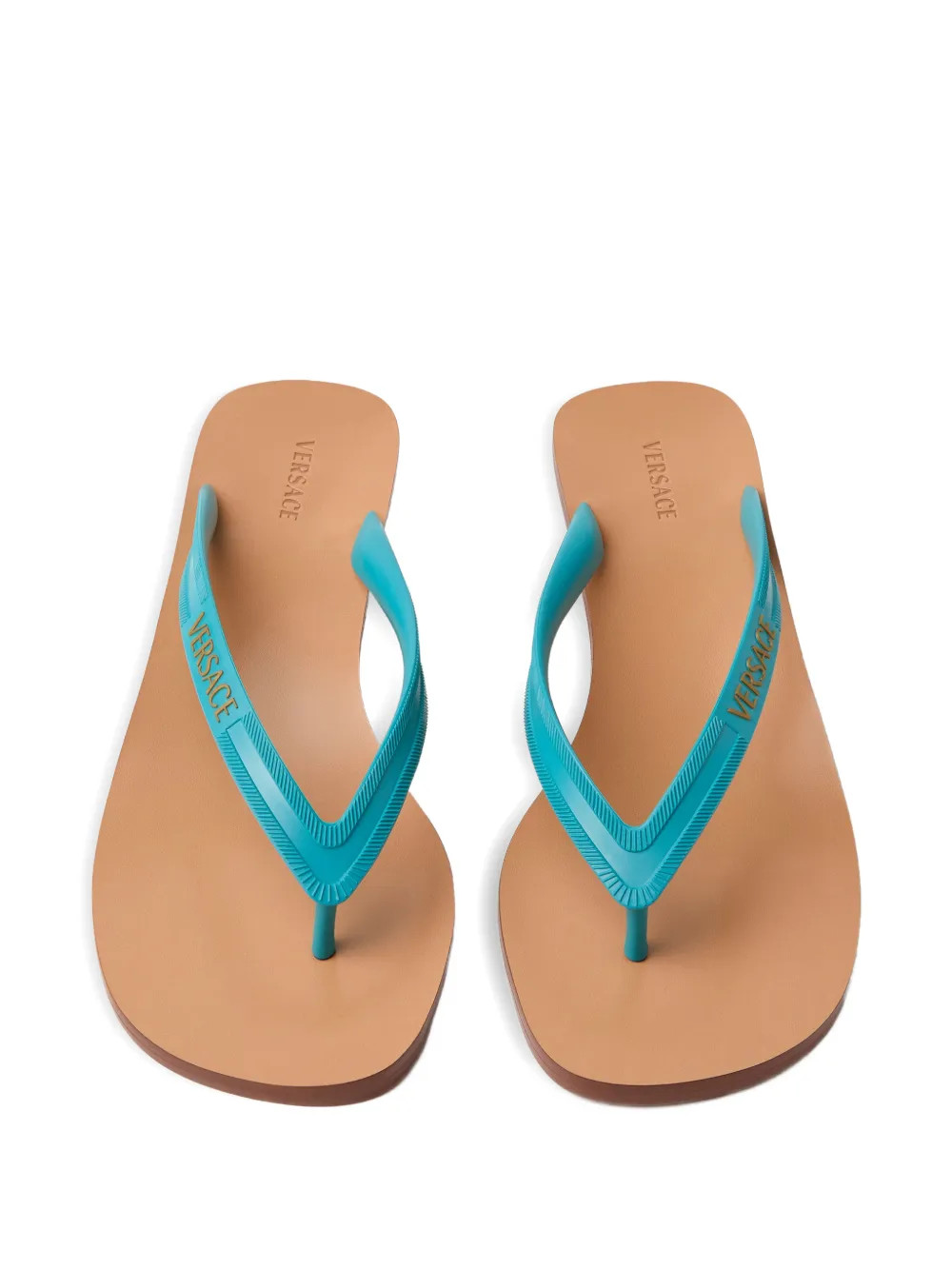 Versace Sophie thong-strap Mules | Blue | FARFETCH UK | Farfetch Global
