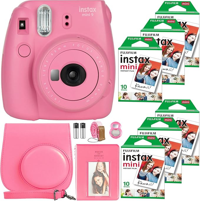 Amazon.com : FujiFilm Instax Mini 9 Instant Camera + Fujifilm Instax Mini Film (60 Sheets) Bundle... | Amazon (US)