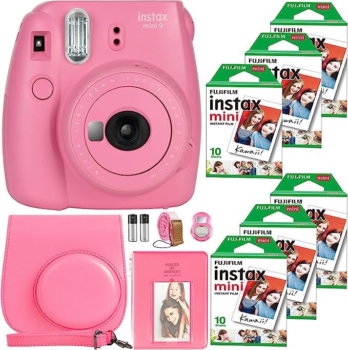 FujiFilm Instax Mini 9 Instant Camera + Fujifilm Instax Mini Film (60 Sheets) Bundle with Deals N... | Amazon (US)