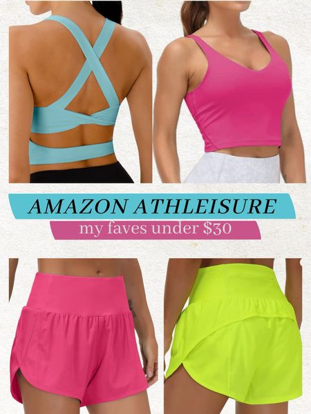 My amazon athleisure faves - each under $30 🌟 these tanks have the cutest back on them and these shorts are my go to when running around in the summer! They come in a bunch of cute colors. 

Amazon fashion; athleisure style; workout outfit; gym outfit; running shorts; cropped workout tank; sports bra; Christine Andrew 

#LTKunder50 #LTKfit #LTKstyletip