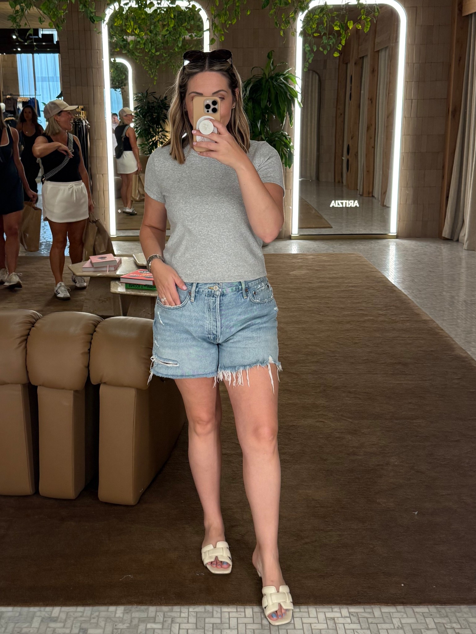 My new fave tee!!  Also ended up getting it in white!  The material is thick and flattering!  Love that it hits at the perfect spot on the waist with mid to high waist pants.  It's also only $28!

Aritzia // tshirts // elevated tee // casual outfits 

#LTKStyleTip #LTKFindsUnder50 #LTKShoeCrush