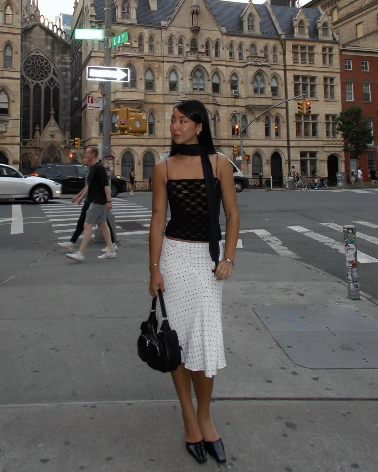 A dinner outfit ft polkadots 