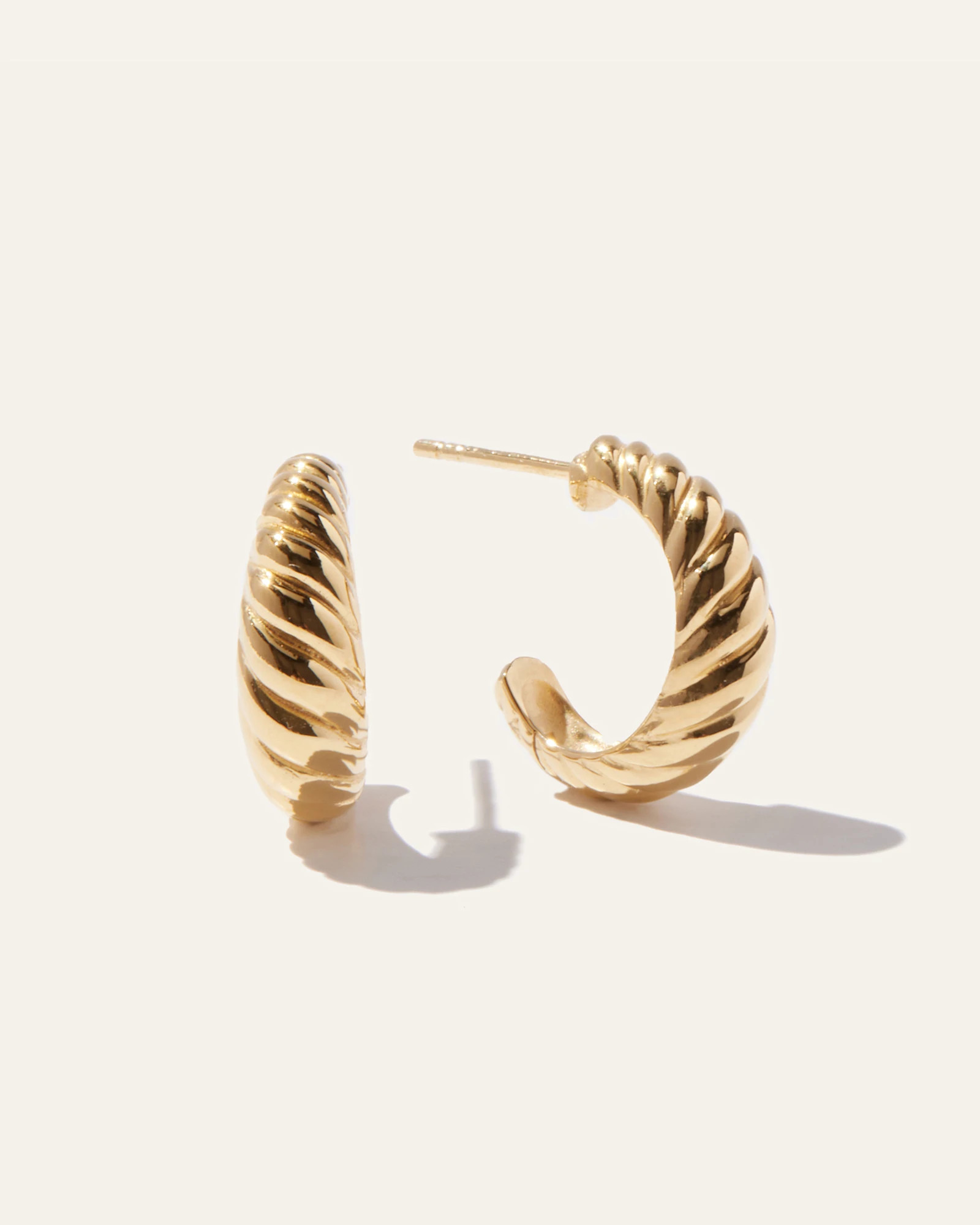Quince | Women's Croissant Hoop Earrings in Sterling Silver, Gold Vermeil | Quince