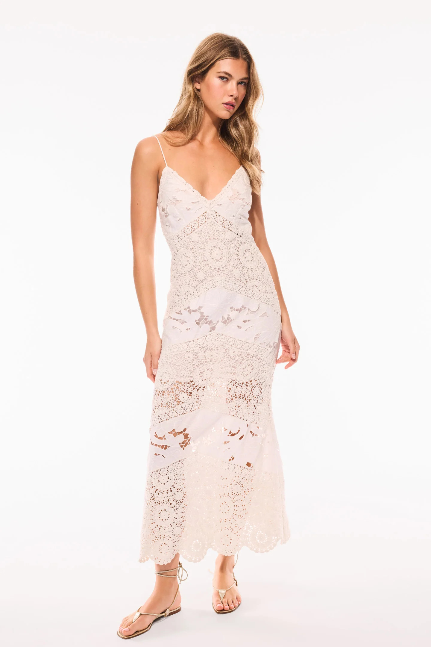 Revoires Crochet Maxi Dress | LoveShackFancy