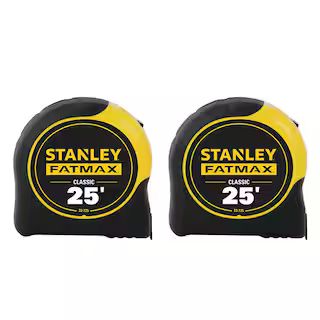 Stanley 25 ft. FATMAX Tape Measure (2-Pack)-FMHT74038D - The Home Depot | The Home Depot