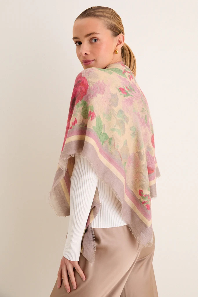 Rose Blur Silk Cashmere Blend Large Scarf | Tuckernuck (US)