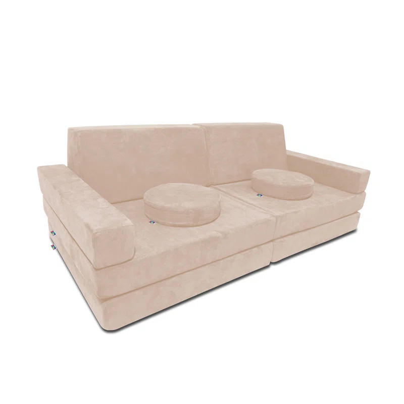 Mod Blox 10 Piece Soft Furniture Playset Modular Microsuede Foam Play Couch for Creative Kids | Wayfair North America