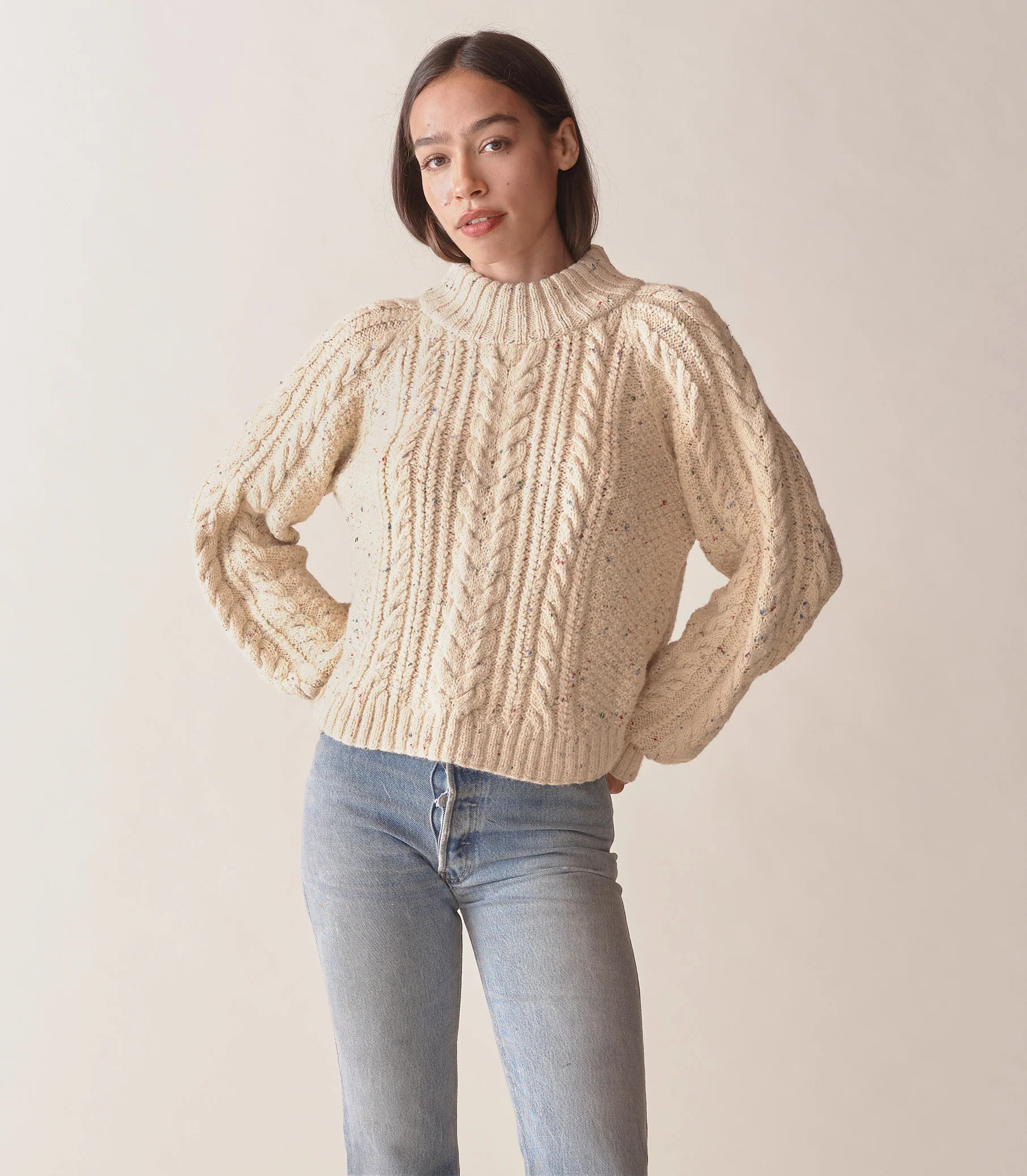 Serena Sweater - Cream | DÔEN | DOEN