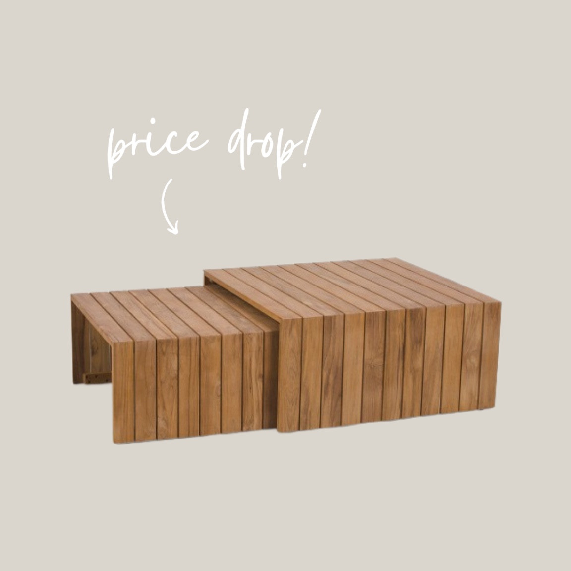 Outdoor set of 2 coffee table from TJmaxx! Price drop! Just ordered for our patio. I’ll update when it arrives!

Outdoor furniture, outdoor patio furniture sale, patio decor, patio ideas, wood coffee table, outdoor ideas, teak coffee table, outdoor coffee table

#LTKHome #LTKSaleAlert #LTKSeasonal