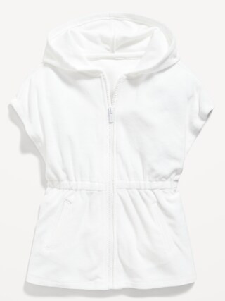 Hooded Cinched-Waist Swim Cover-Up Dress for Toddler Girls | Old Navy (CA)