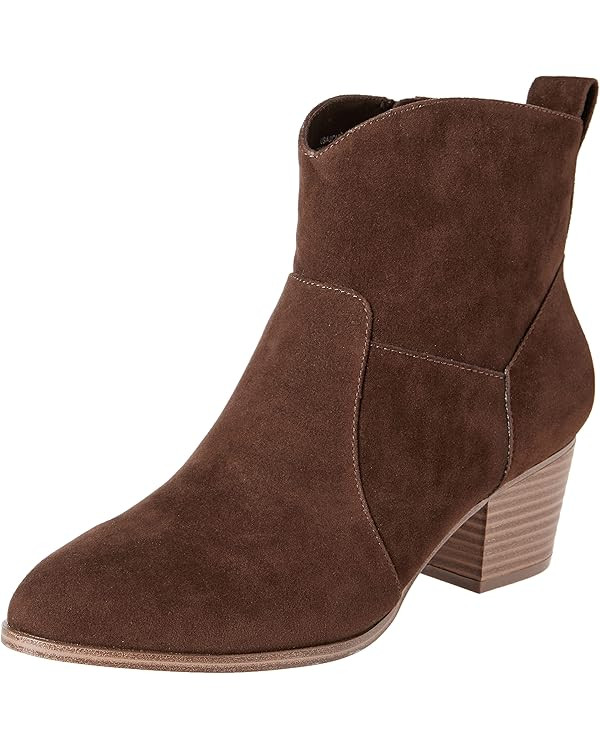 Amazon Essentials womens Western Ankle Boots with Stacked Heel | Amazon (US)